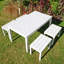 Roann Rectangular Table with 4 Bench Garden Set-36561913