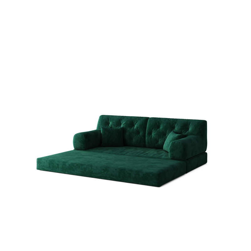Plancher modulaire convertible 78,8 pouces avec lit debout, 4 sièges confortables pour le salon et la chambre à coucher, amovible, sac pliant, profondeur d'assise de 70 cm de large, forme variable, lavable