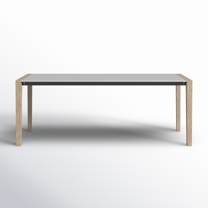 Barclay Rectangular Concrete Outdoor Dining Table, Brown