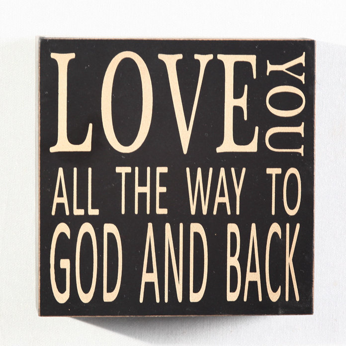 "love you all..." décoration murale en bois