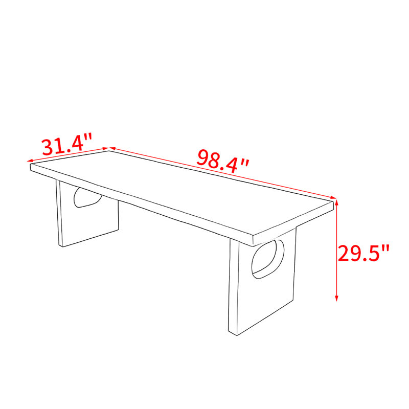 Enrique, 29.5"H x 98.4"L x 31.4"W