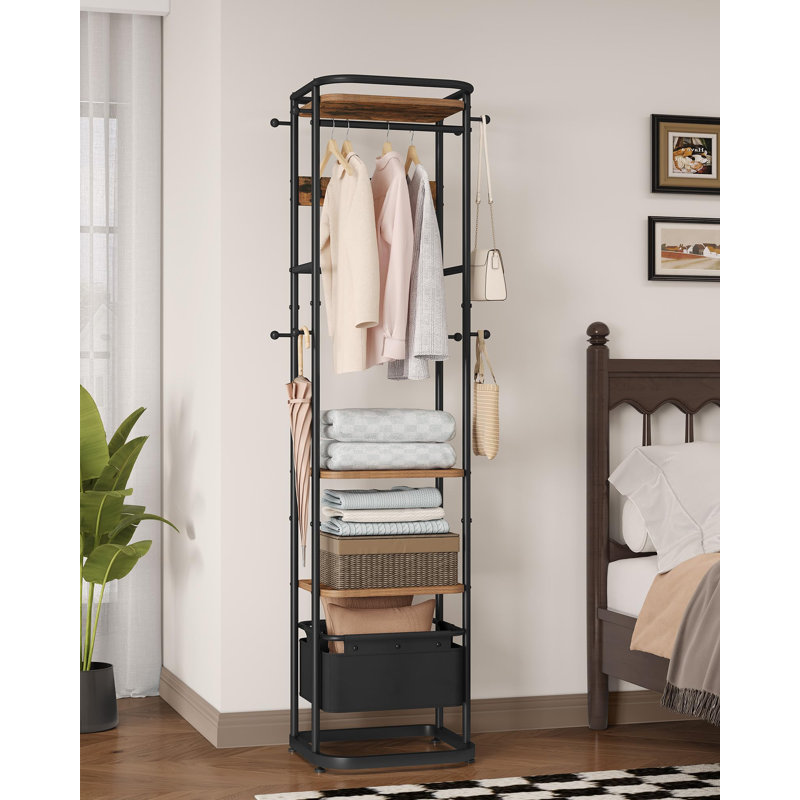 Metal Coat Rack, Black