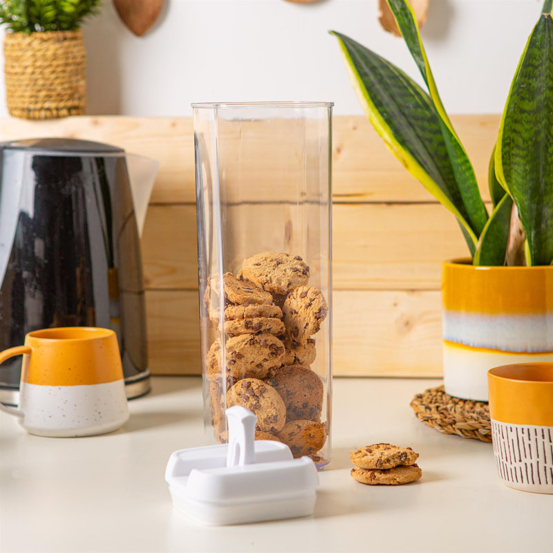 Argon Tableware - Food Storage Containers with Flip Lock Lid, 30.5cm H x 10cm W x 10cm D, White