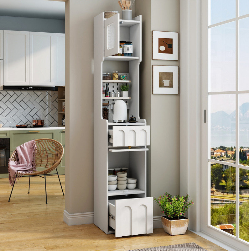 Grande armoire de rangement blanche Arianna