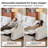 5 Seater Chenille Oversized Modular Sectional Sofa With Double Power Recliner Cloud Reclining Couch With Headrest Storage Drawer Charging Cup Holders Deep L-shaped With Corner And Ottoman-120641286