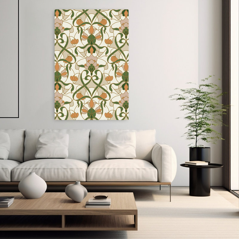 Art mural Art nouveau, H 60 po x l 40 po