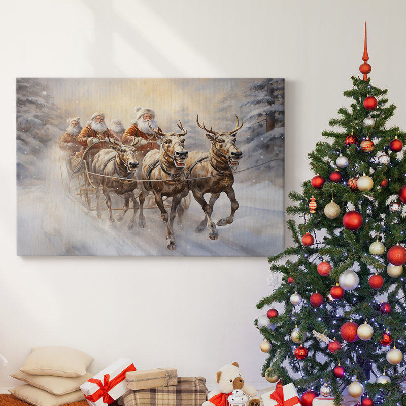 Christmas Holiday Arts - Toile tendue avec châssis, H 12 po x l 18 po
