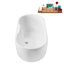 65" Streamline Soaking Glossy White Freestanding Tub and Tray With Internal Drain-101413201