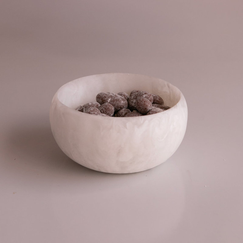 Mini bol rond en résine RESIN, Noix de coco