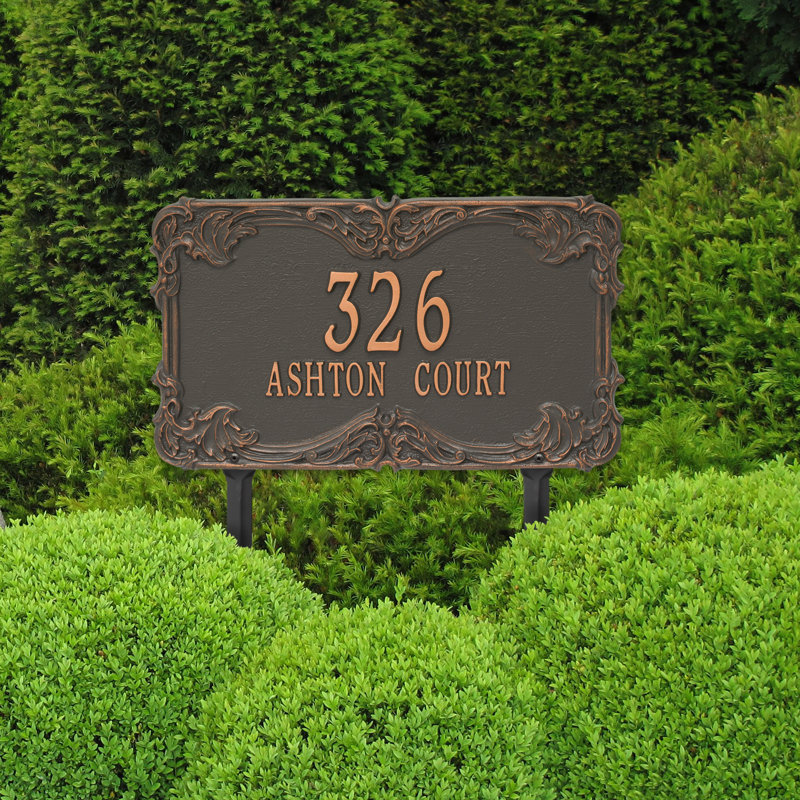 Plaque d'adresse sur 2 lignes Signature Series, Cuivre, Oui, Cuivre forgé