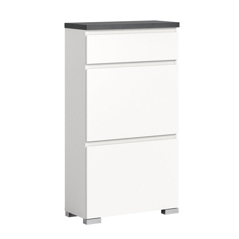 Shoelove Shoe Cabinet, Black/White