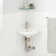 20" Point Roberts White Porcelain Corner Wall Bathroom Sink with Overflow