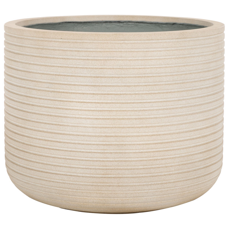 Handmade Concrete Pot Planter, Beige