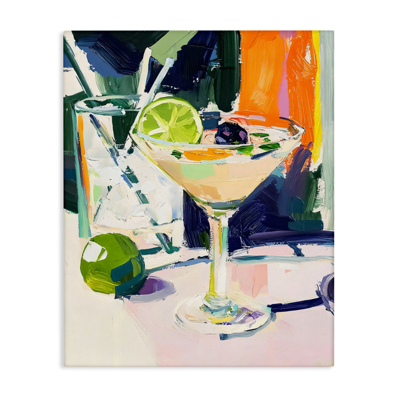 «Vibrant Summer Cocktail Canvas», conception par Riley B, H 20 po x l 16 po
