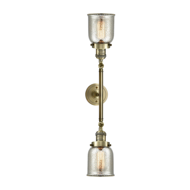 ClipperCove 2 - Light Dimmable Vanity Light, Silver Mercury, Antique Brass, Bulb Not Included