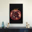 Ruby Red Pomegranate Organic Vibrant Contemporary Fruit Wall Art Print 1 Piece Wrapped Canvas Wall Art-1367887957