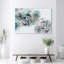 Blue Flowers Abstraction - No Frame Print on Canvas-98483500