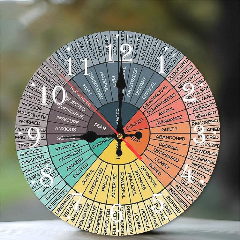 Horloge murale en bois 10 po, mouvement silencieux, à piles (piles AA non incluses), décor artistique, parfait pour les décorations
