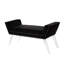 Banc rembourré en velours noir et transparent 45 po Turner-515376506