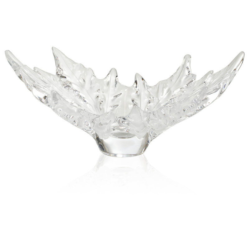 Champs-Élysées Handmade Crystal Decorative Bowl, Clear, 9.06" H x 23.62" W x 13.39" D