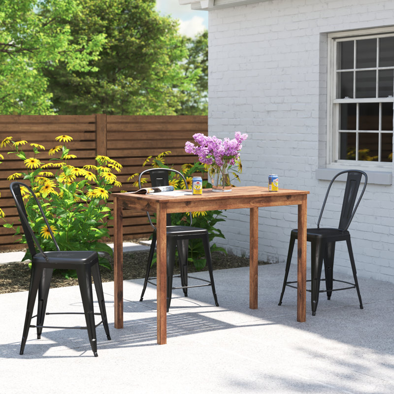 Table de bar Makayla, Brun