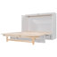 Lit double avec espaces de rangement blancs et abondants - peu encombrant-399473076-399473075