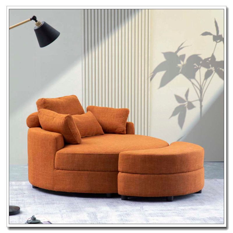 Fauteuil club rembourré avec repose-pieds, Gris foncé