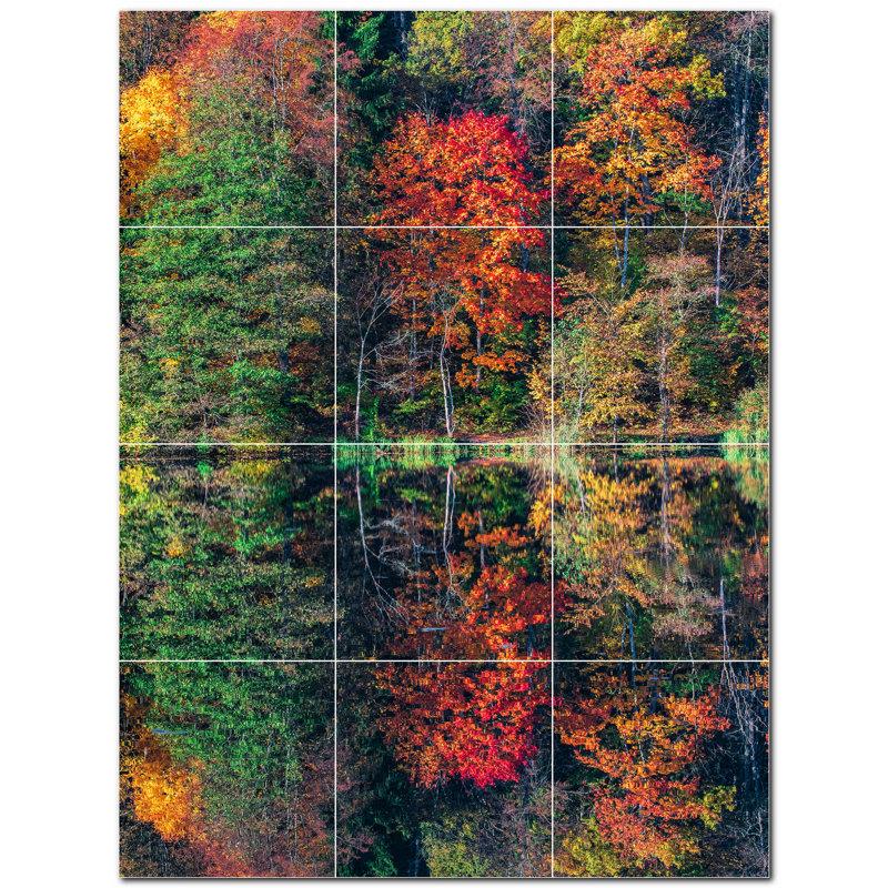 Murale décorative en céramique 4,25 po x 4,25 po