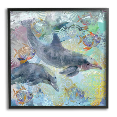 " Dolphins And Fish Aquatic Fractals "