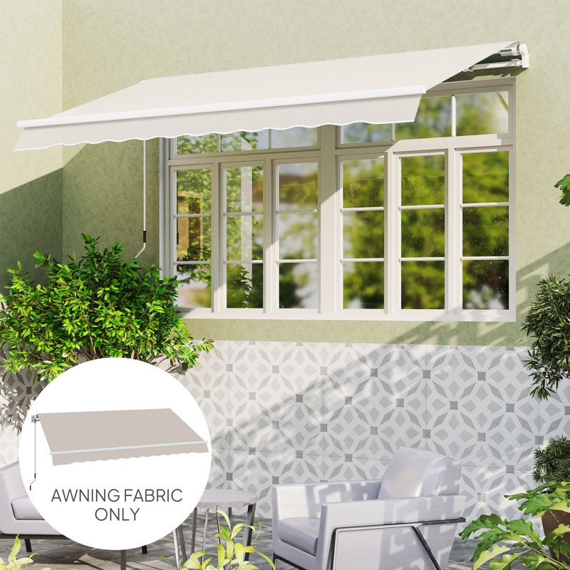 Outsunny Replacement Canopy for 3 x 2.5 m Awning (Fabric Only), Cream