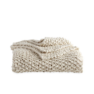Jeté tricoté en coton Pure Chunky