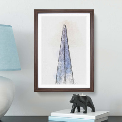 The Shard in London in Abstract - Picture Frame Graphic Art Print