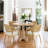 Farmhouse Round Rubberwood Dining Table, Seats 4–6-1258229433