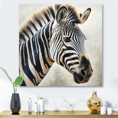 African Zebra II - Animals Print on Metal