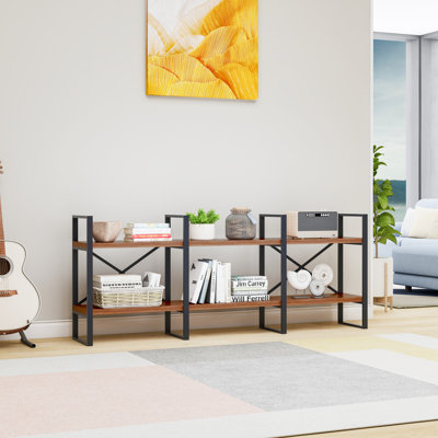 Étagère à livres en acier Tiyana H 28,35 "x l 70"