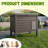 Outdoor Cat House, Black, Large