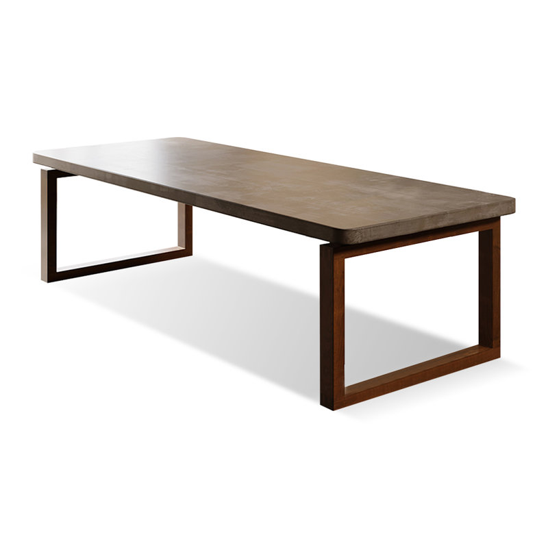 Gray Rectangular Solid wood Butterfly Leaf  Dining Table, 29.53"H x 94.49"L x 39.37"W