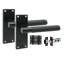 Golden Grace 6 Pair Victorian T-Bar Linear Design Door Handle Matt Black Finish with Ball Bearing Hinges and Latches - 120 x 40mm