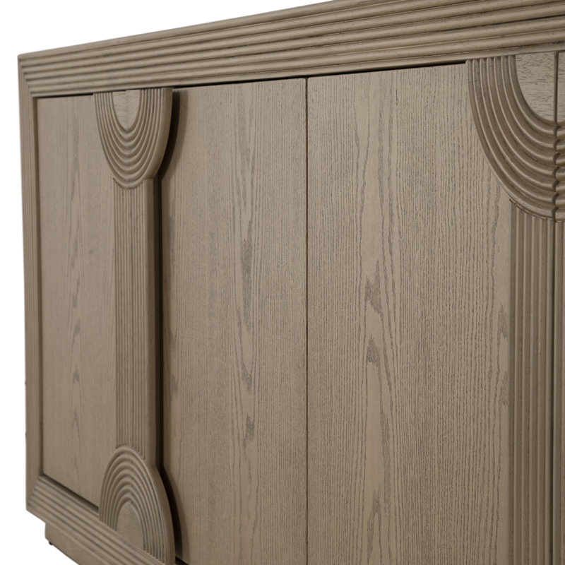 Areo Sideboard - Black, 34.25" H x 86" W x 16" D, Brown
