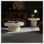 Ensemble de 2 tables basses rondes en fibre de verre beige avec finition texturée