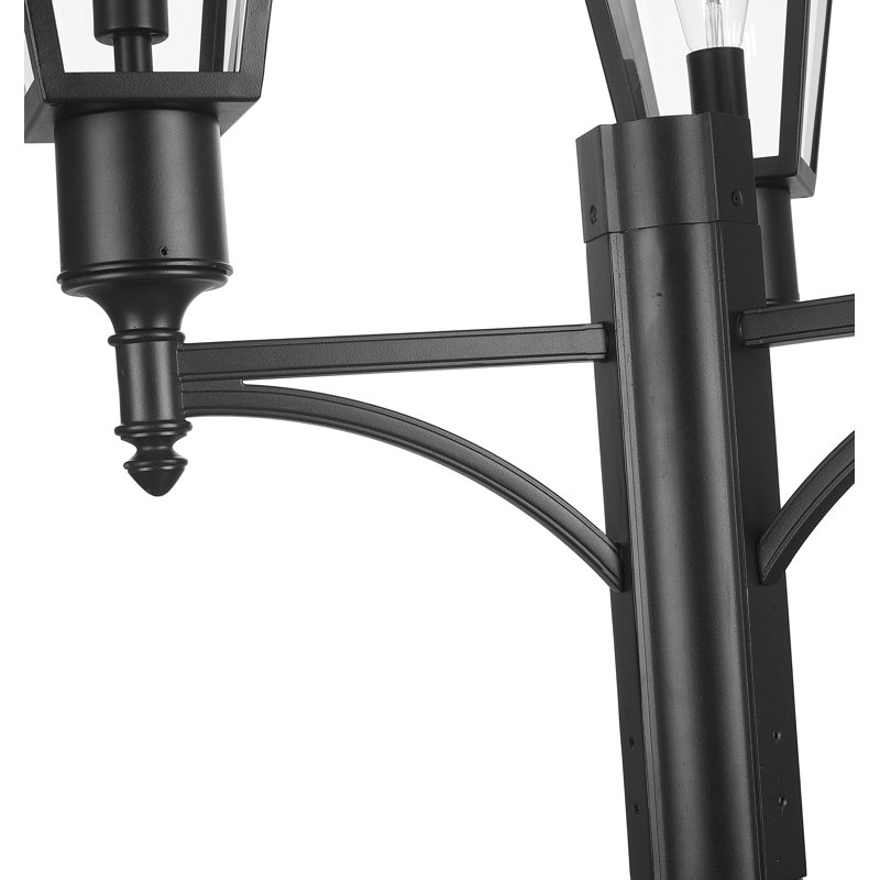 Talbot 1 Light Outdoor Post Mount Fixture in Black