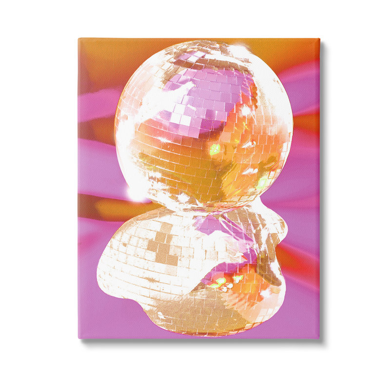 Conception d'art sur toile Groovy Disco Abstraction par Lil 'Rue, H 20 po x l 16 po