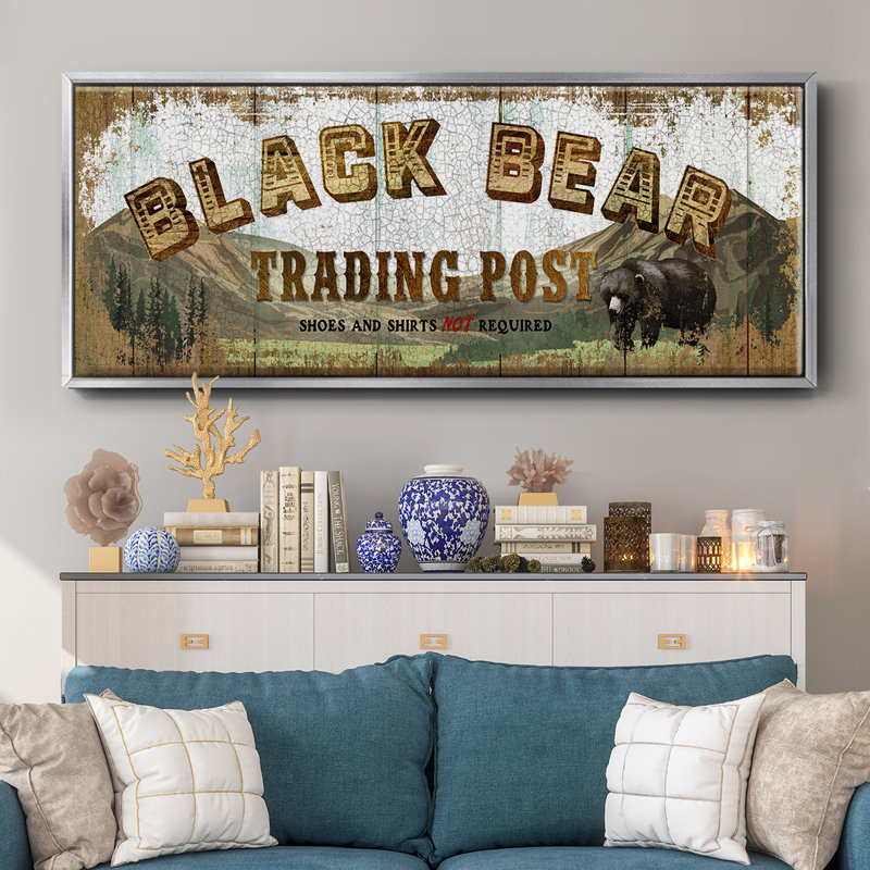 Bear Trading Post- Framed Canvas