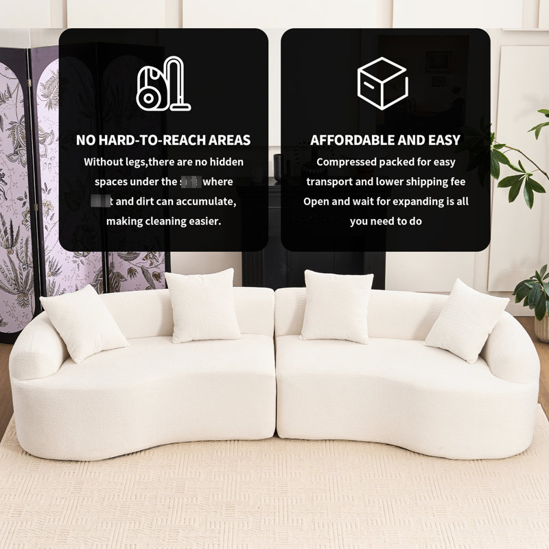 Chenille blanche 4 places Home - éponge 30D, dureté 60, tissu de qualité artisanale pour appartement