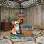 Charmante statue de jardinière en résine chihuahua assise pour l'intérieur ou l'extérieur