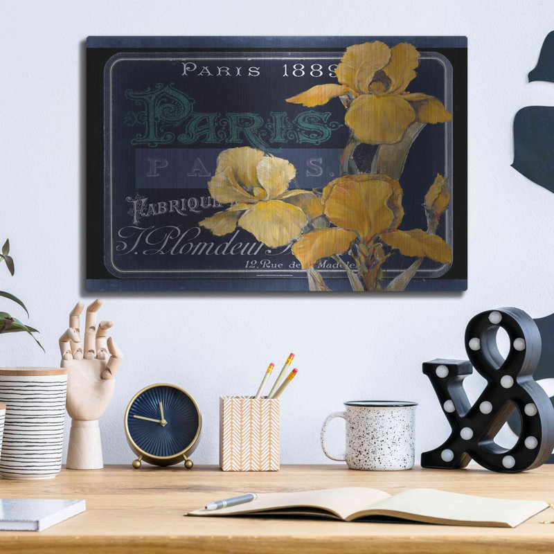 «Chalkboard Paris Collection A» par Studio W, art mural en métal, H 12 po x l 16 po