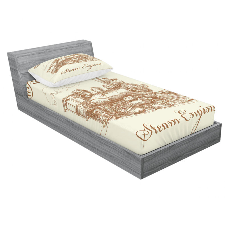 Ensemble de draps en dentelle, Taie d'oreiller pour lit simple TG, Jaune/ vert paon / mauve