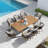 Braylin 8-Person Rectangular Wicker Patio Dining Set with Cushions