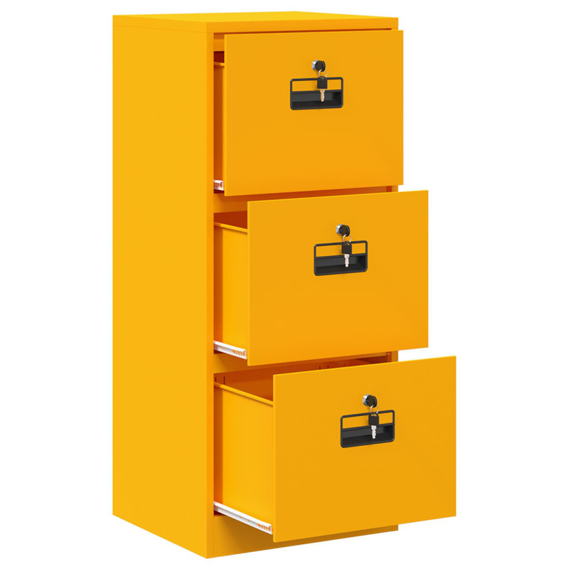 Storage Cabinet, Mustard Yellow