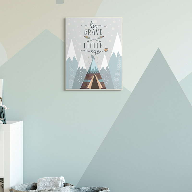 Tipi Brave Little One, H 19 po x l 13 po x P 0,5 po, Plaque murale